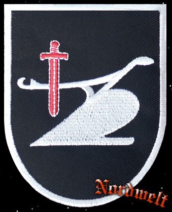 Aufnäher "Schwarze Bauernfahne", gestickt